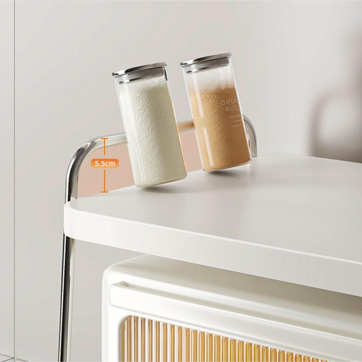 Stainless Steel Microwave Pull-Out Storage Rack 🍴🏡