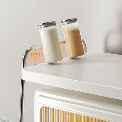 Stainless Steel Microwave Pull-Out Storage Rack 🍴🏡