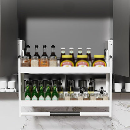 Pull-Down Kitchen Organizer 🏠🍽️ Space-Saving Storage Rack