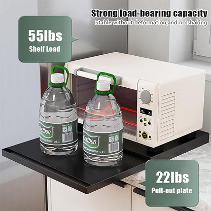 Space-Saving Microwave Pull-Out Storage Rack 🍴