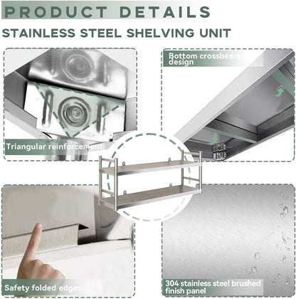 Stainless Steel Kitchen Work Table 🍴🏡 Heavy Duty Prep Table