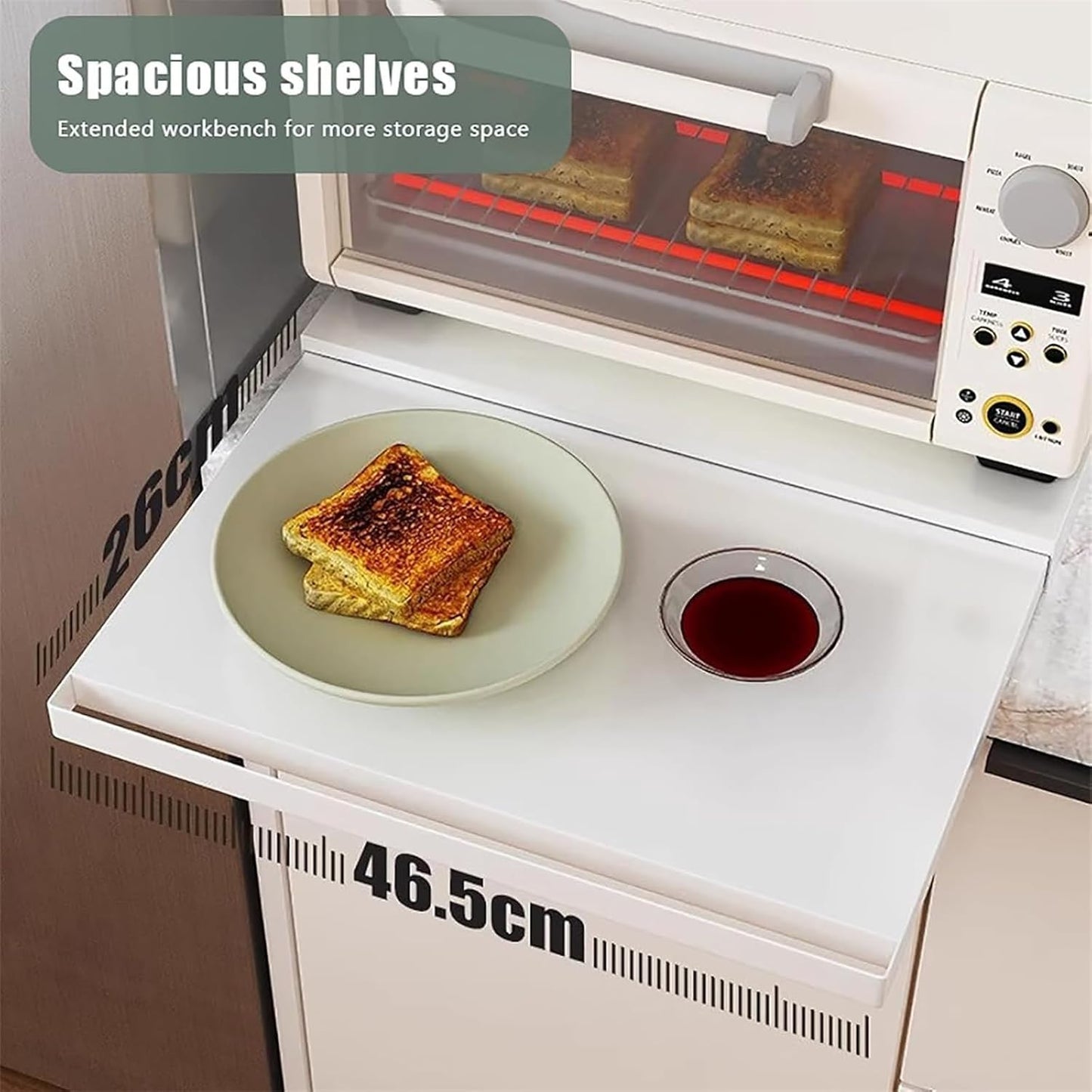 Space-Saving Microwave Pull-Out Storage Rack 🍴