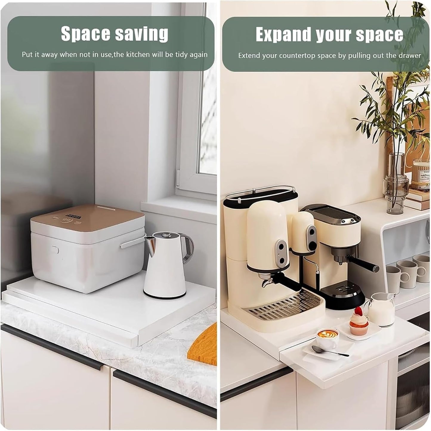 Space-Saving Microwave Pull-Out Storage Rack 🍴